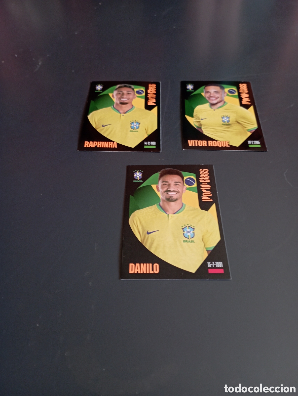 Cromos de f&uacute;tbol: Mini lote 3 cromos brasil world class 2024