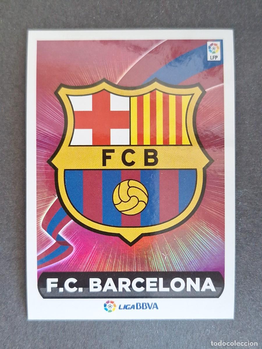 Cromos de f&uacute;tbol: ESCUDO F. C. BARCELONA LIGA ESTE 2014 2015 14 15 NUNCA PEGADO SIN PEGAR