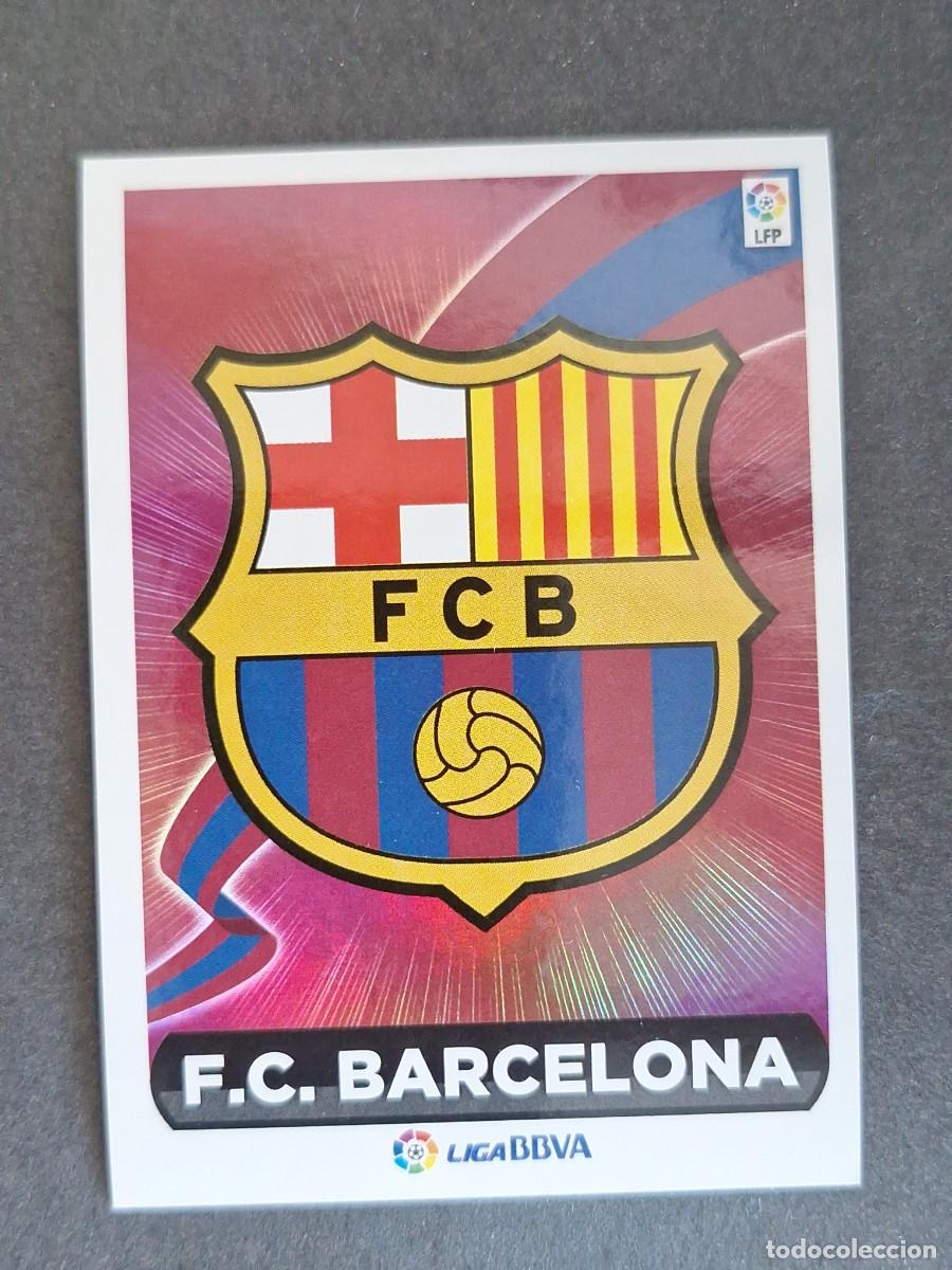 Cromos de f&uacute;tbol: ESCUDO F. C. BARCELONA LIGA ESTE 2014 2015 14 15 NUNCA PEGADO SIN PEGAR