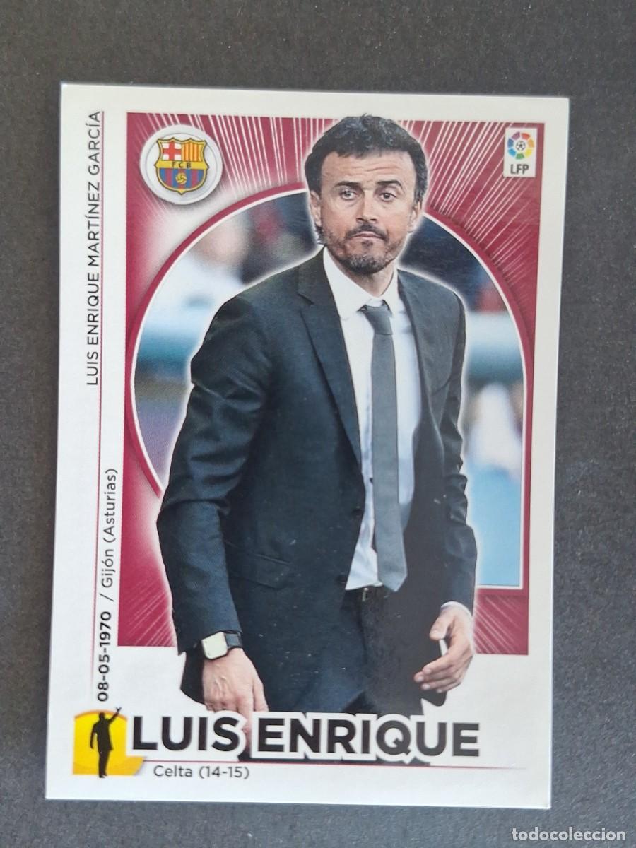 Cromos de f&uacute;tbol: LUIS ENRIQUE ENTRENADOR F. C. BARCELONA LIGA ESTE 2014 2015 14 15 NUNCA PEGADO SIN PEGAR