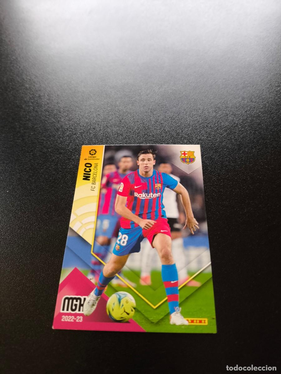 Figurine di Calcio: 75 Nico Gonz&aacute;lez BARCELONA PANINI LIGA MEGACRACKS MGK 2022 2023 22 23 NO ESTE ADRENALYN