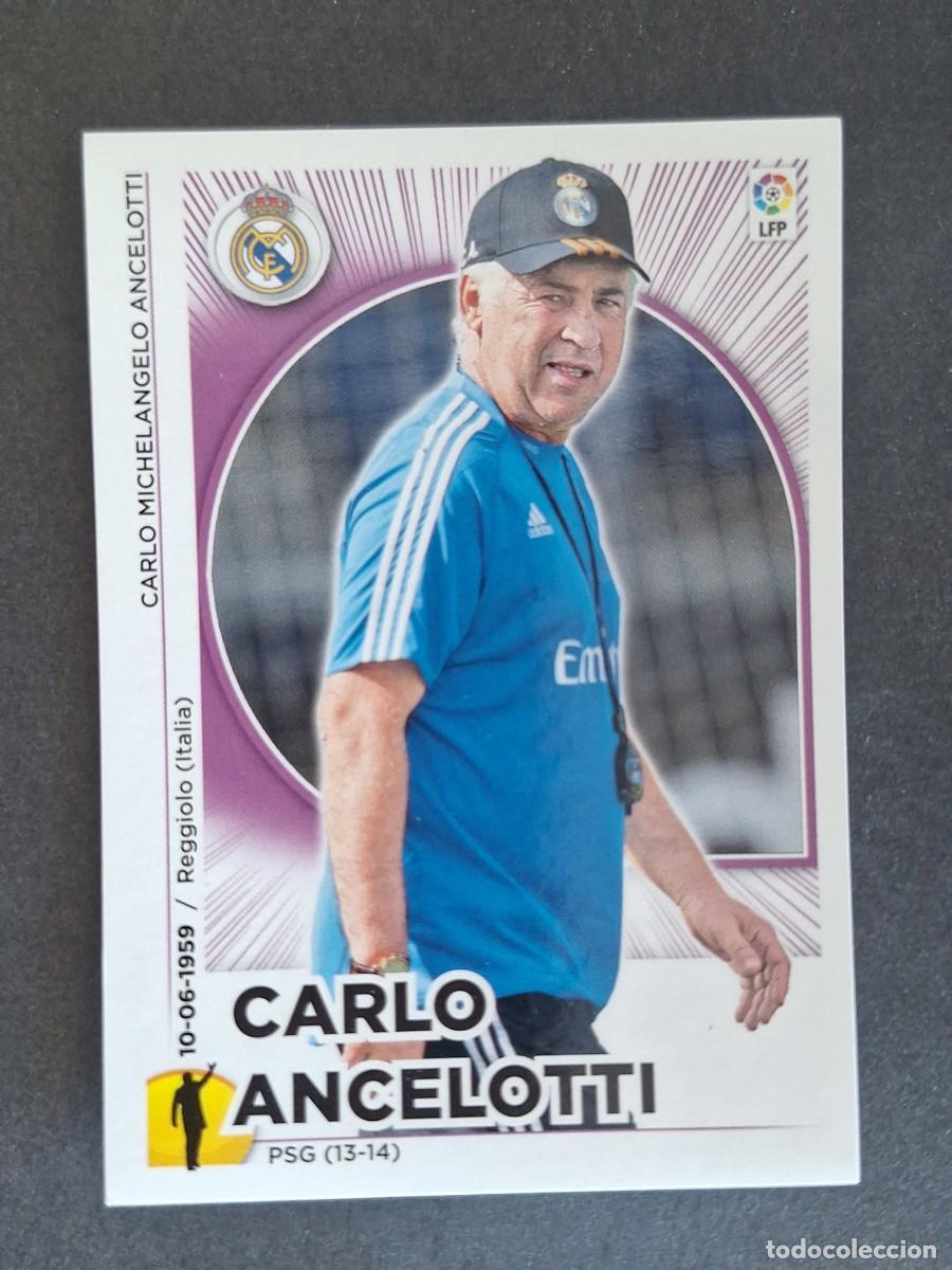 Cromos de Futebol: CARLO ANCELOTTI ENTRENADOR REAL MADRID LIGA ESTE 2014 2015 14 15 NUNCA PEGADO SIN PEGAR
