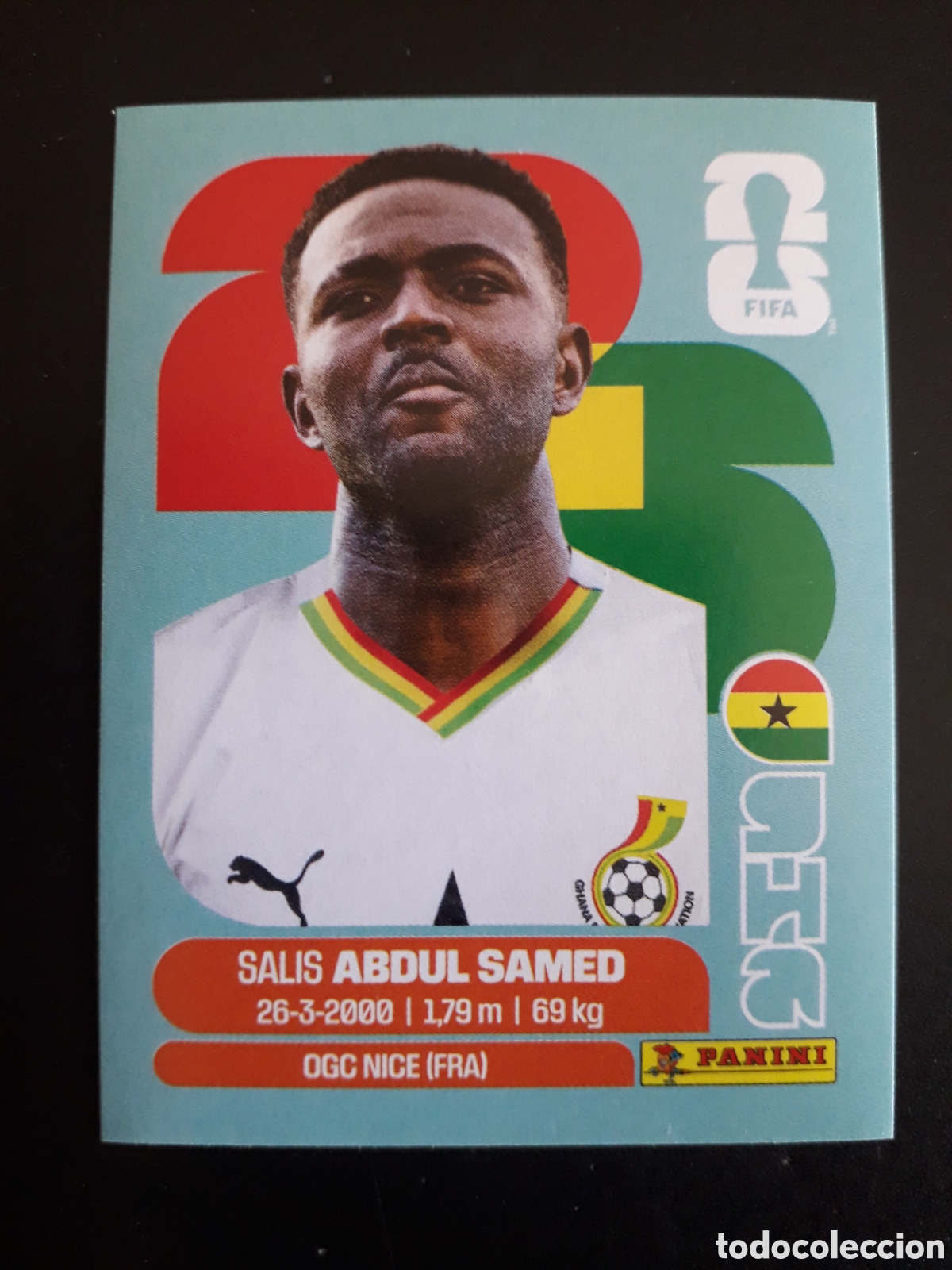 Figurine di Calcio: ABDUL SAMED GHANA GHA 11 MUNDIAL F&Uacute;TBOL 2026 FIFA WORLD CUP PANINI SIN PEGAR PEDIDO M&Iacute;NIMO 3&euro;