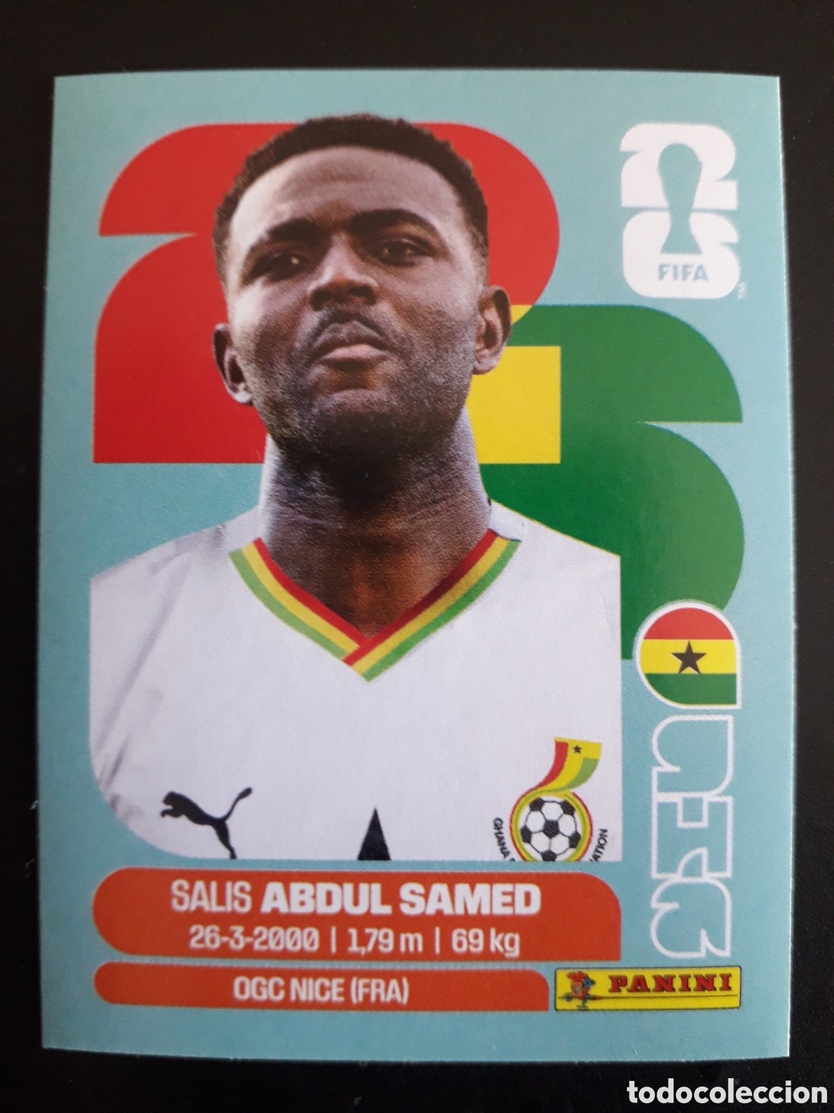 Figurine di Calcio: ABDUL SAMED GHANA GHA 11 MUNDIAL F&Uacute;TBOL 2026 FIFA WORLD CUP PANINI SIN PEGAR PEDIDO M&Iacute;NIMO 3&euro;