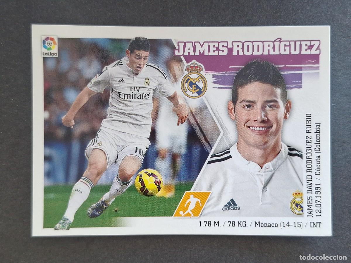 Cromos de f&uacute;tbol: JAMES RODRIGUEZ REAL MADRID LIGA ESTE 2015 2016 15 16 NUNCA PEGADO SIN PEGAR