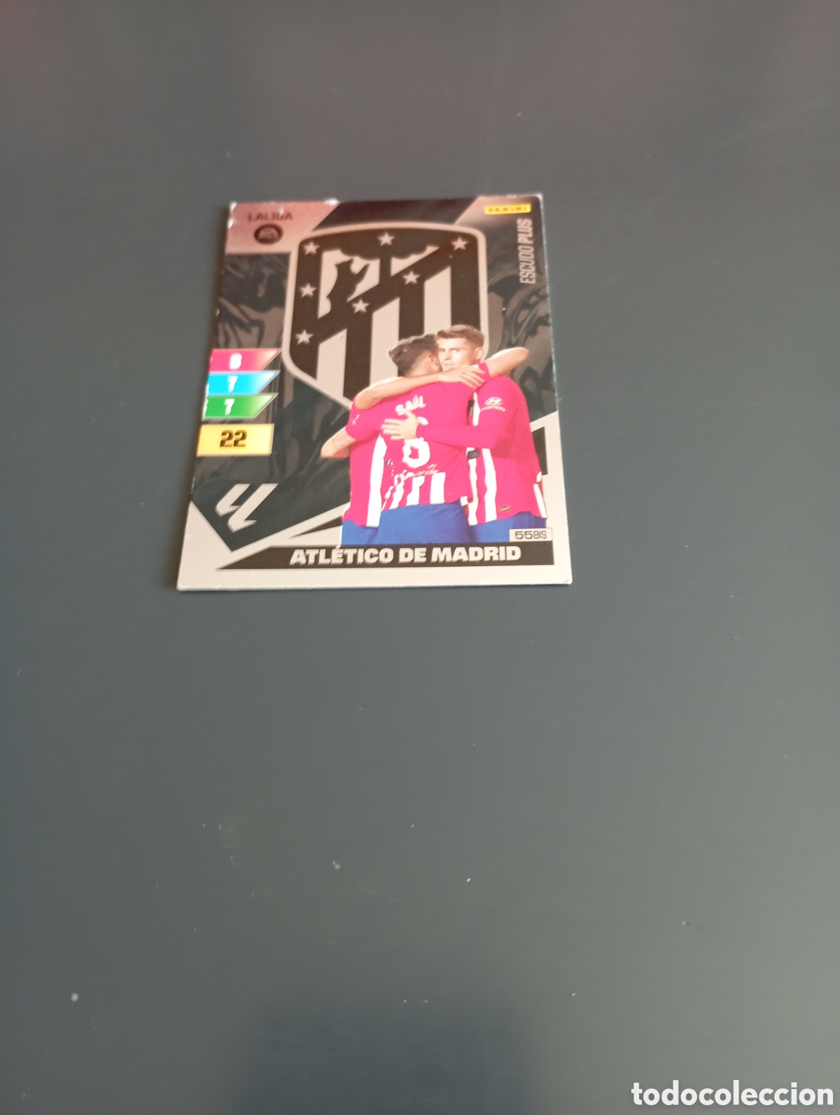 Cromos de f&uacute;tbol: Cromo escudo plus atl&eacute;tico de Madrid Adrenalyn XL 2023 24