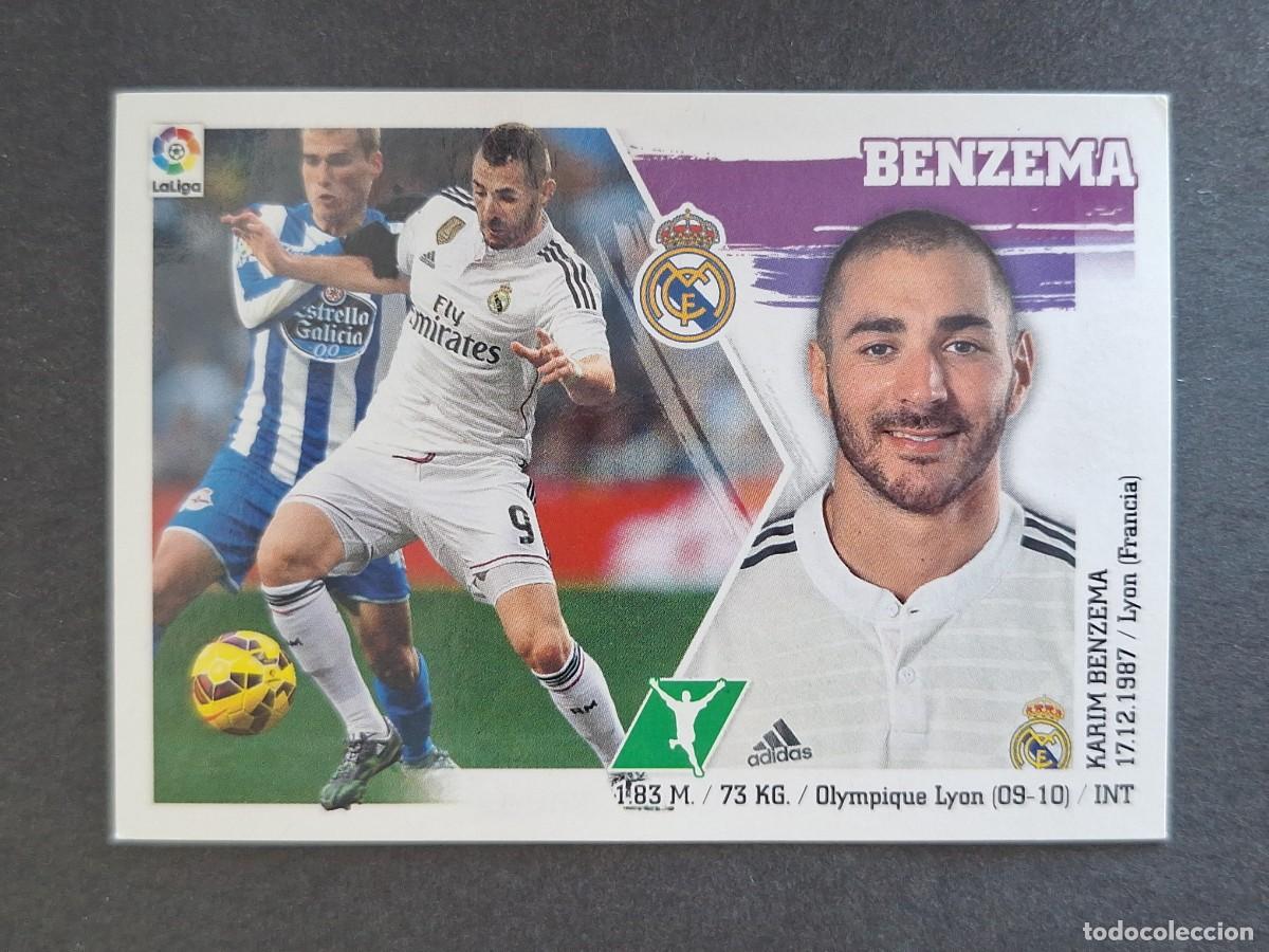 Cromos de f&uacute;tbol: BENZEMA REAL MADRID LIGA ESTE 2015 2016 15 16 NUNCA PEGADO SIN PEGAR