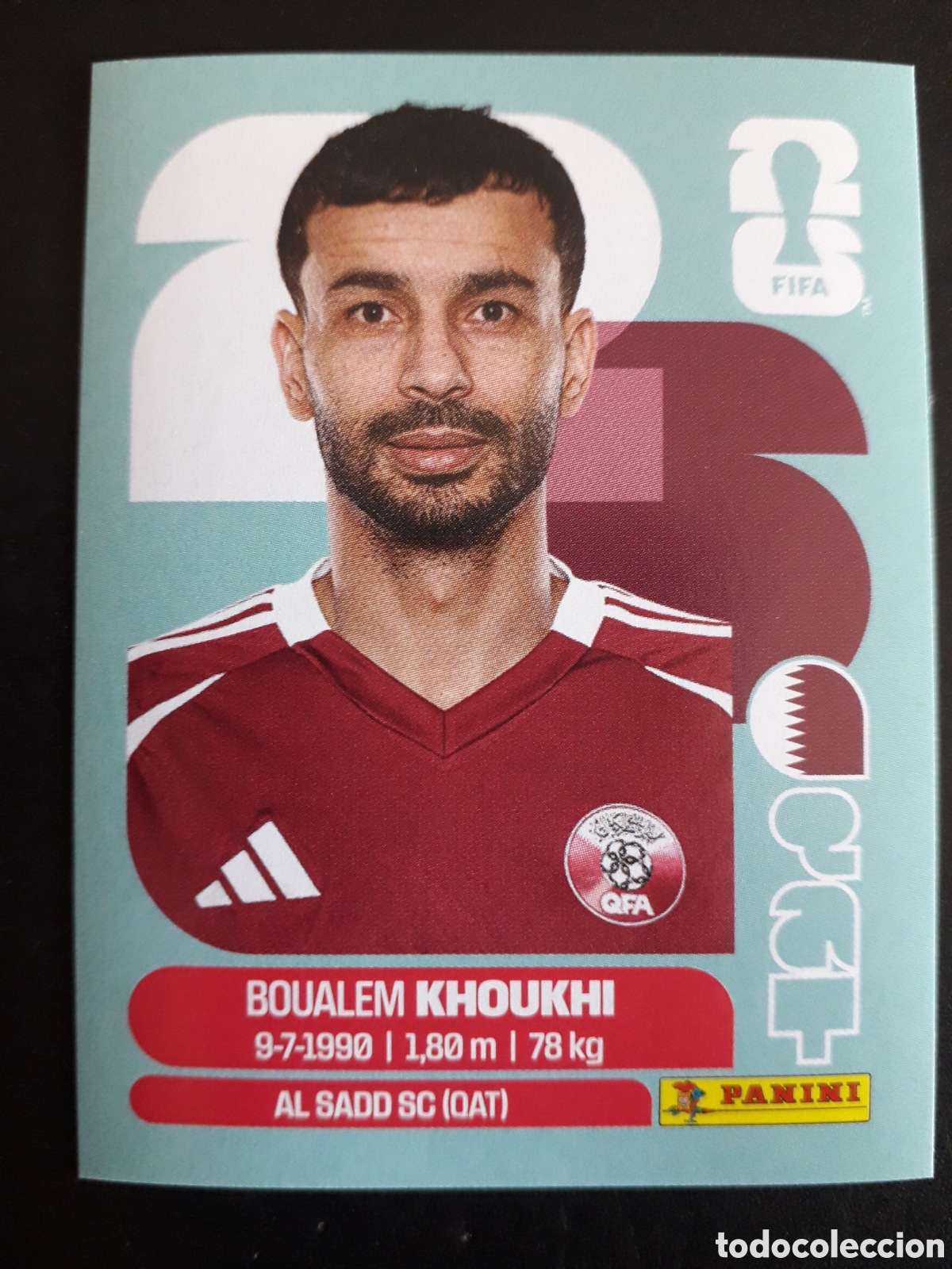 Fu&szlig;ball-Sticker: KHOUKHI QATAR QAT 6 MUNDIAL F&Uacute;TBOL 2026 FIFA WORLD CUP PANINI SIN PEGAR PEDIDO M&Iacute;NIMO 3&euro;