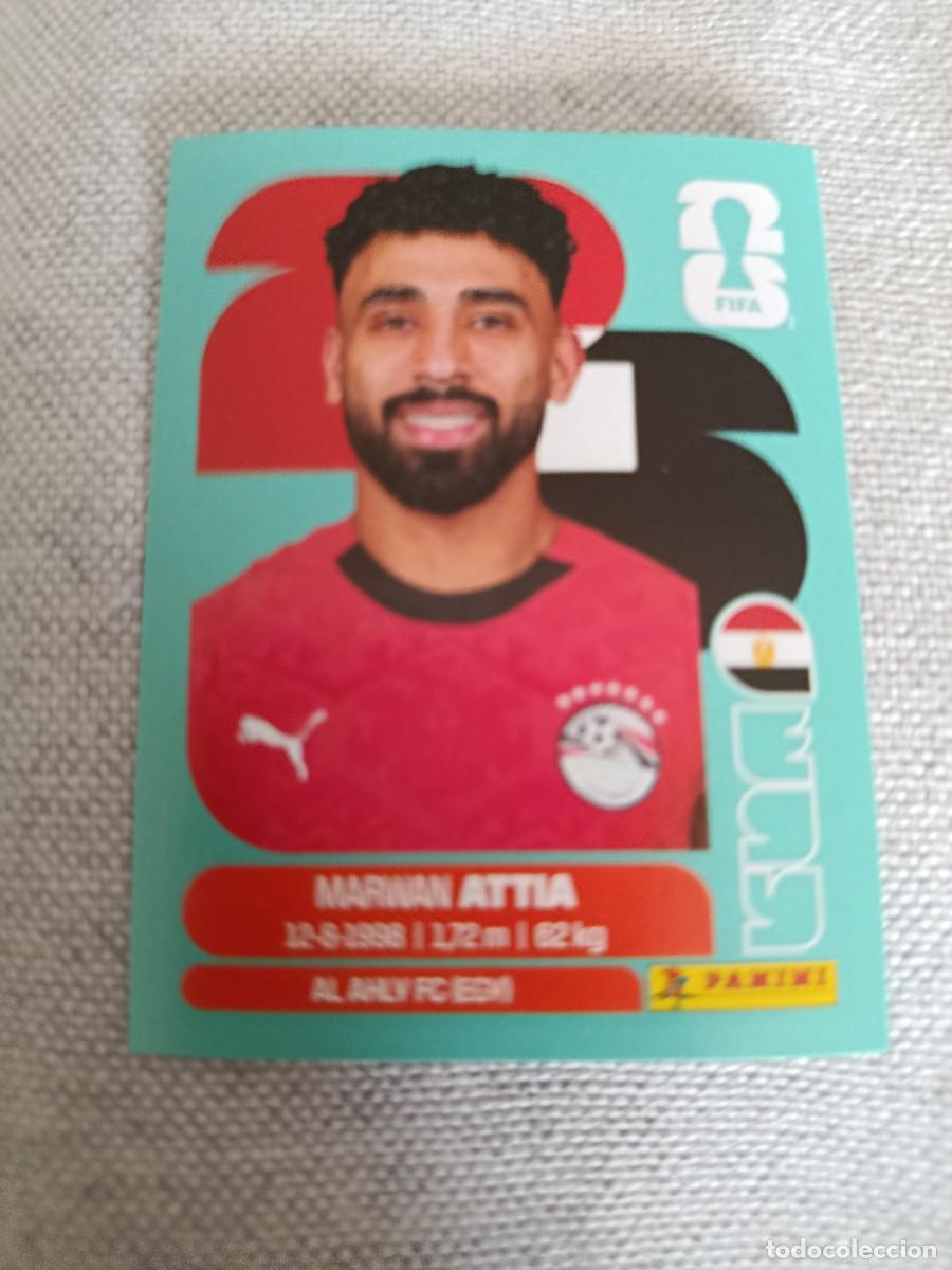 Fu&szlig;ball-Sticker: Mundial Estados Unidos-Mexico-Canad&aacute; 2026. 10- Attia. Egipto. Nunca pegado.