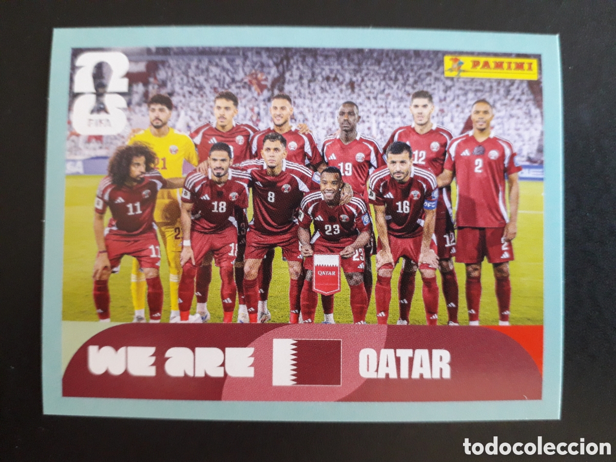 Cromos de Futebol: EQUIPO QATAR QAT 13 MUNDIAL F&Uacute;TBOL 2026 FIFA WORLD CUP PANINI SIN PEGAR PEDIDO M&Iacute;NIMO 3&euro;