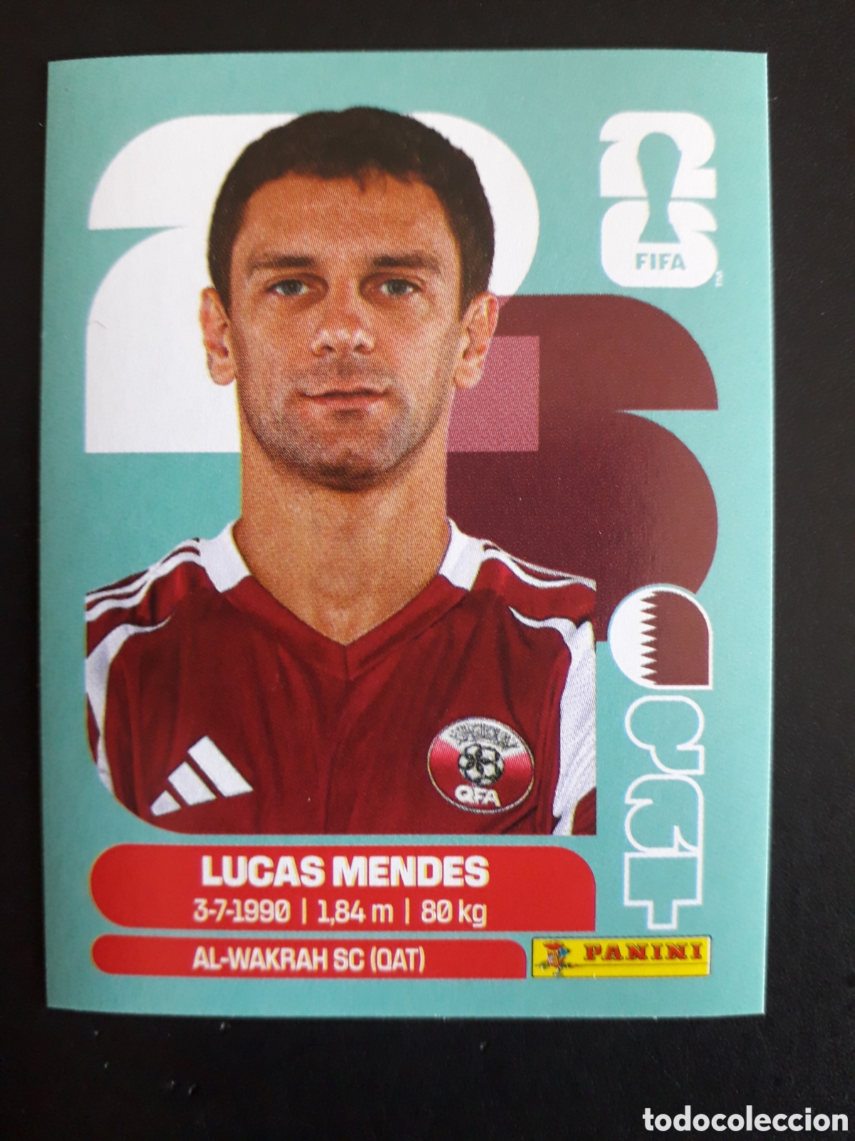 Cromos de Futebol: LUCAS MENDES QATAR QAT 4 MUNDIAL F&Uacute;TBOL 2026 FIFA WORLD CUP PANINI SIN PEGAR PEDIDO M&Iacute;NIMO 3&euro;