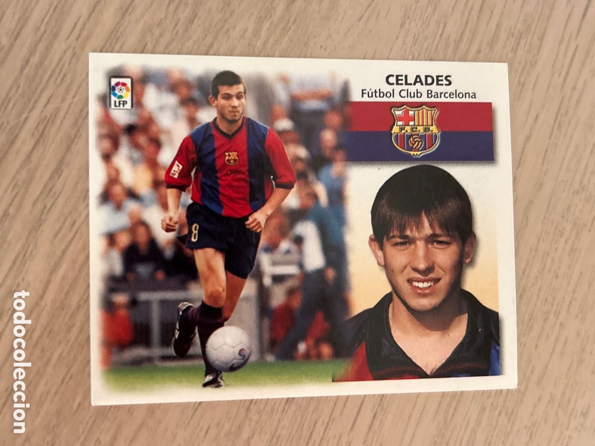 Cromos de f&uacute;tbol: CELADES BARCELONA BAJA LIGA ESTE 1999 2000 99 00 NUNCA PEGADO SIN PEGAR