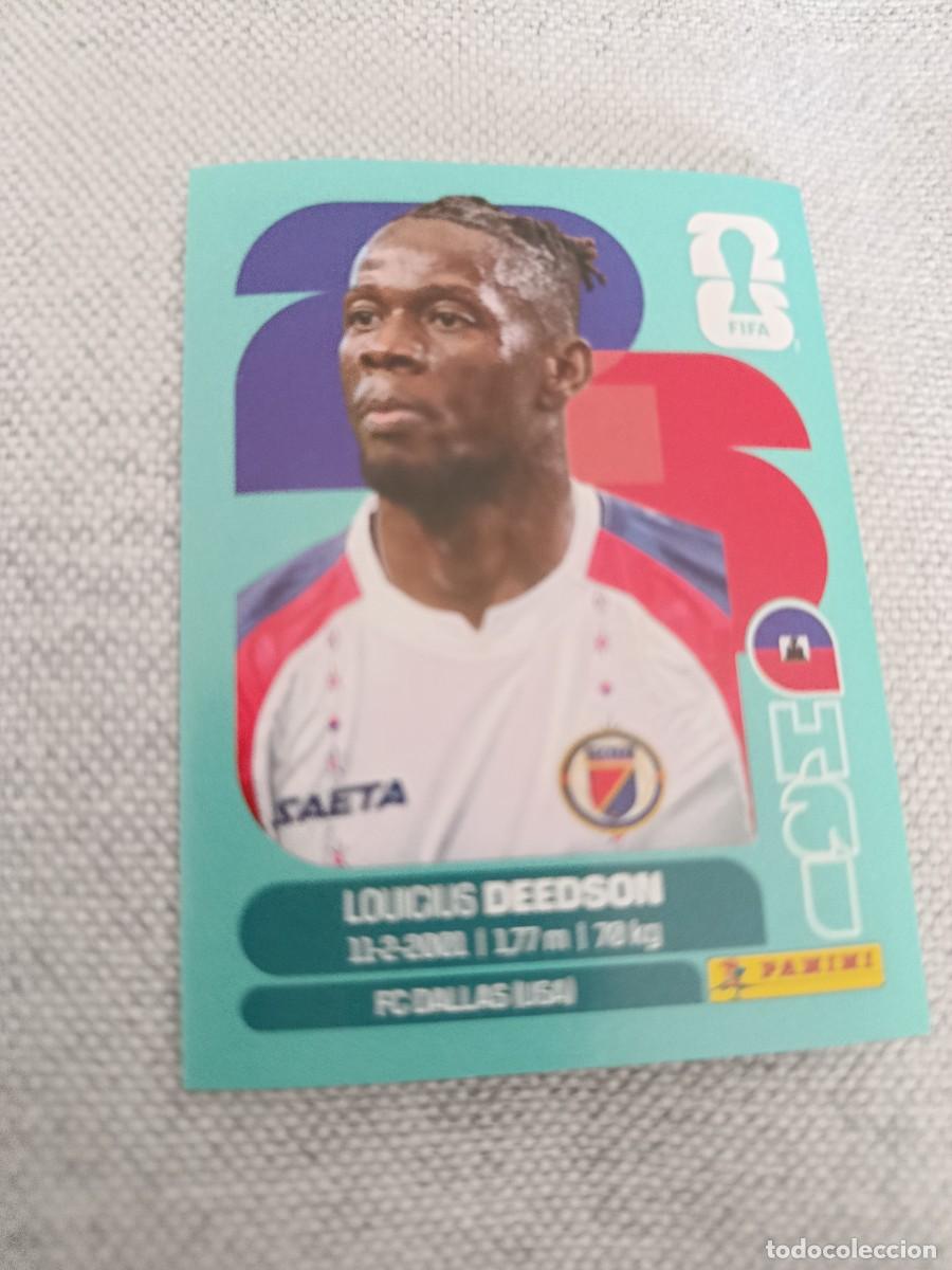 Fu&szlig;ball-Sticker: Mundial Estados Unidos-Mexico-Canad&aacute; 2026. 19- Deedson. Hait&iacute;. Nunca pegado.