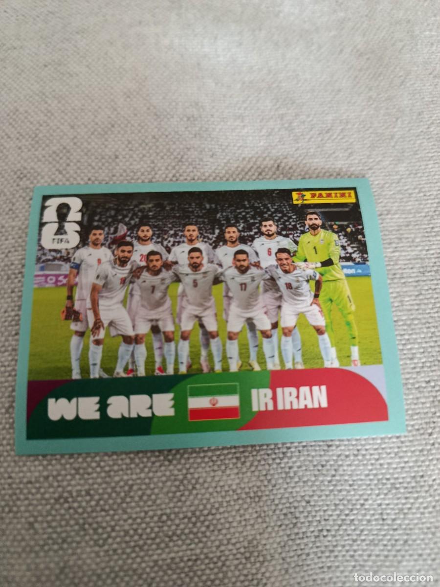 Fu&szlig;ball-Sticker: Mundial Estados Unidos-Mexico-Canad&aacute; 2026. 13- Alineaci&oacute;n. Ir&aacute;n. Nunca pegado.