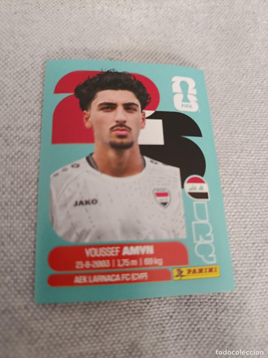 Cromos de f&uacute;tbol: Mundial Estados Unidos-Mexico-Canad&aacute; 2026. 14- Amyn. Iraq. Nunca pegado.