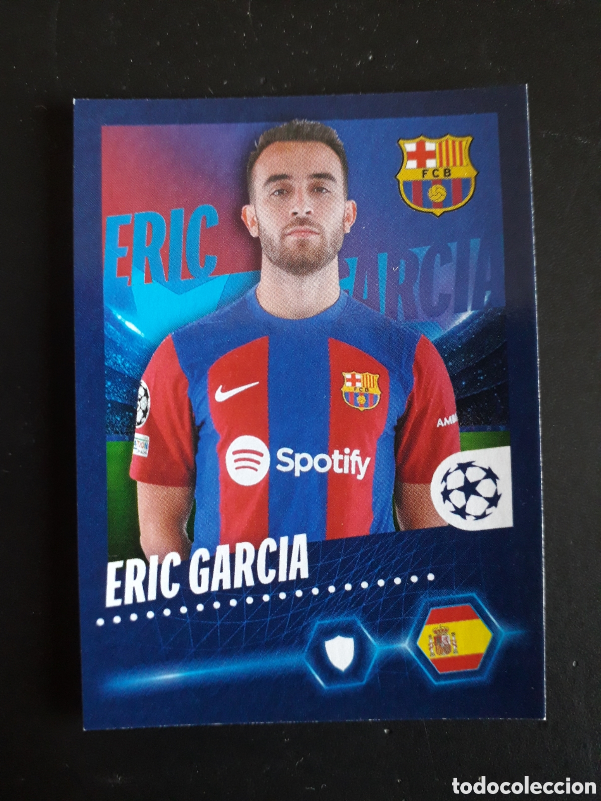 Figurine di Calcio: ERIC GARC&Iacute;A FC BARCELONA N&deg; 128 UEFA CHAMPIONS LEAGUE SEASON TOPPS 23 24 2023 2024 PEDIDO M&Iacute;NIMO 3&euro;.