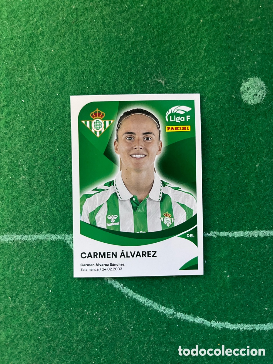 Cromos de f&uacute;tbol: 79 B CARMEN ALVAREZ REAL BETIS LIGA F FEMENINA 2024 2025 PANINI