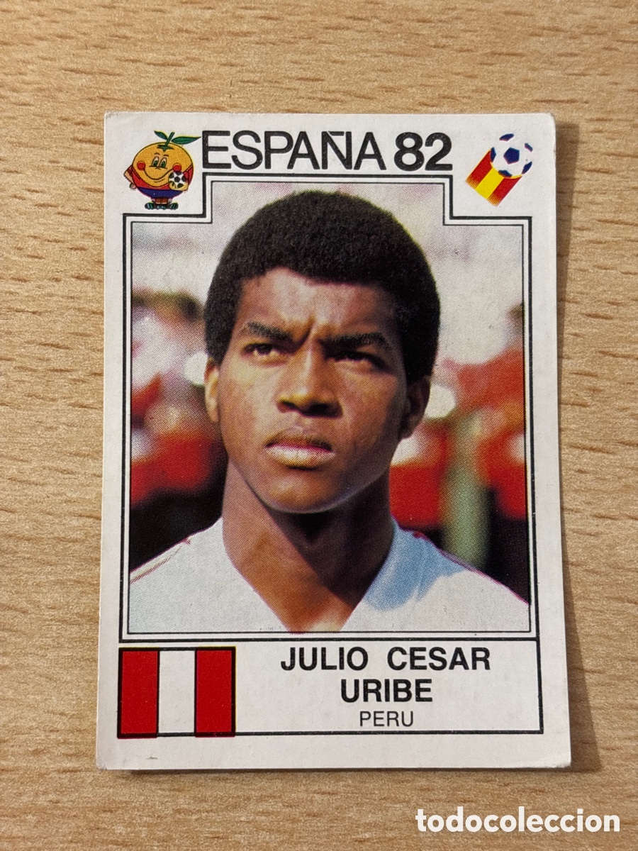Cromos de f&uacute;tbol: # 84 Julio Cesar Uribe Peru Mundial Espa&ntilde;a 82 Panini sin pegar