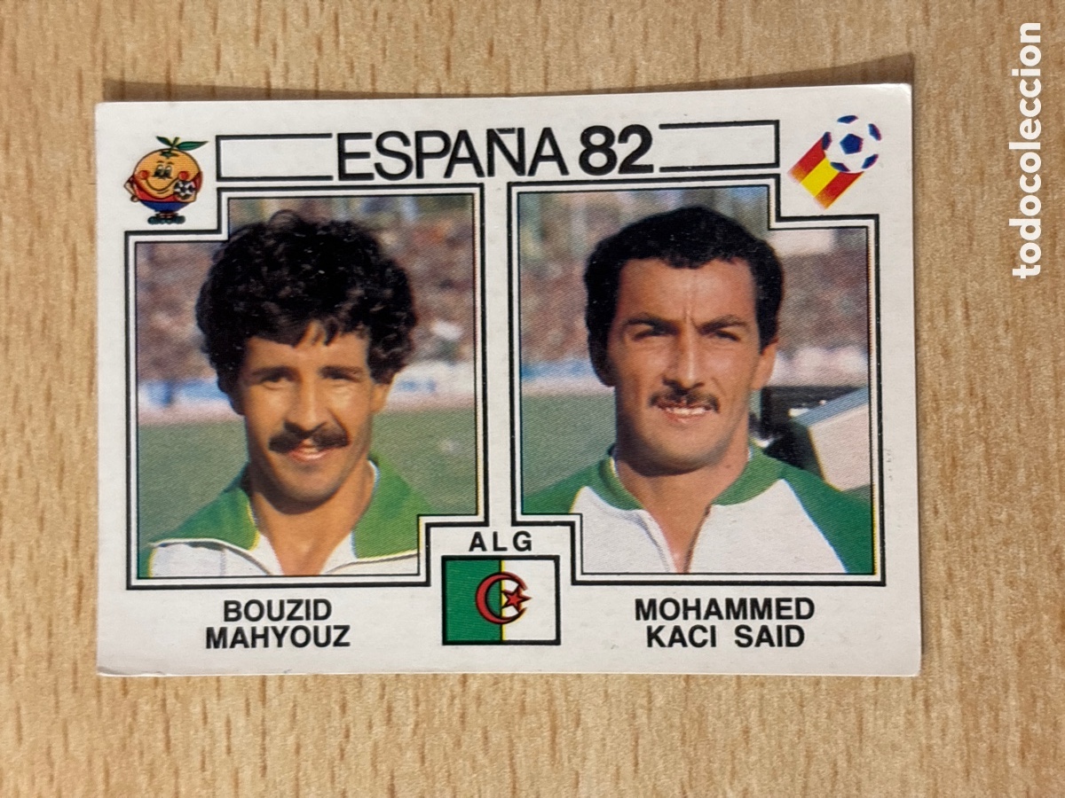 Cromos de f&uacute;tbol: # 105 Bouzid Mahyouz- Mohammed Kaci Said Argelia Mundial Espa&ntilde;a 82 sin pegar Panini