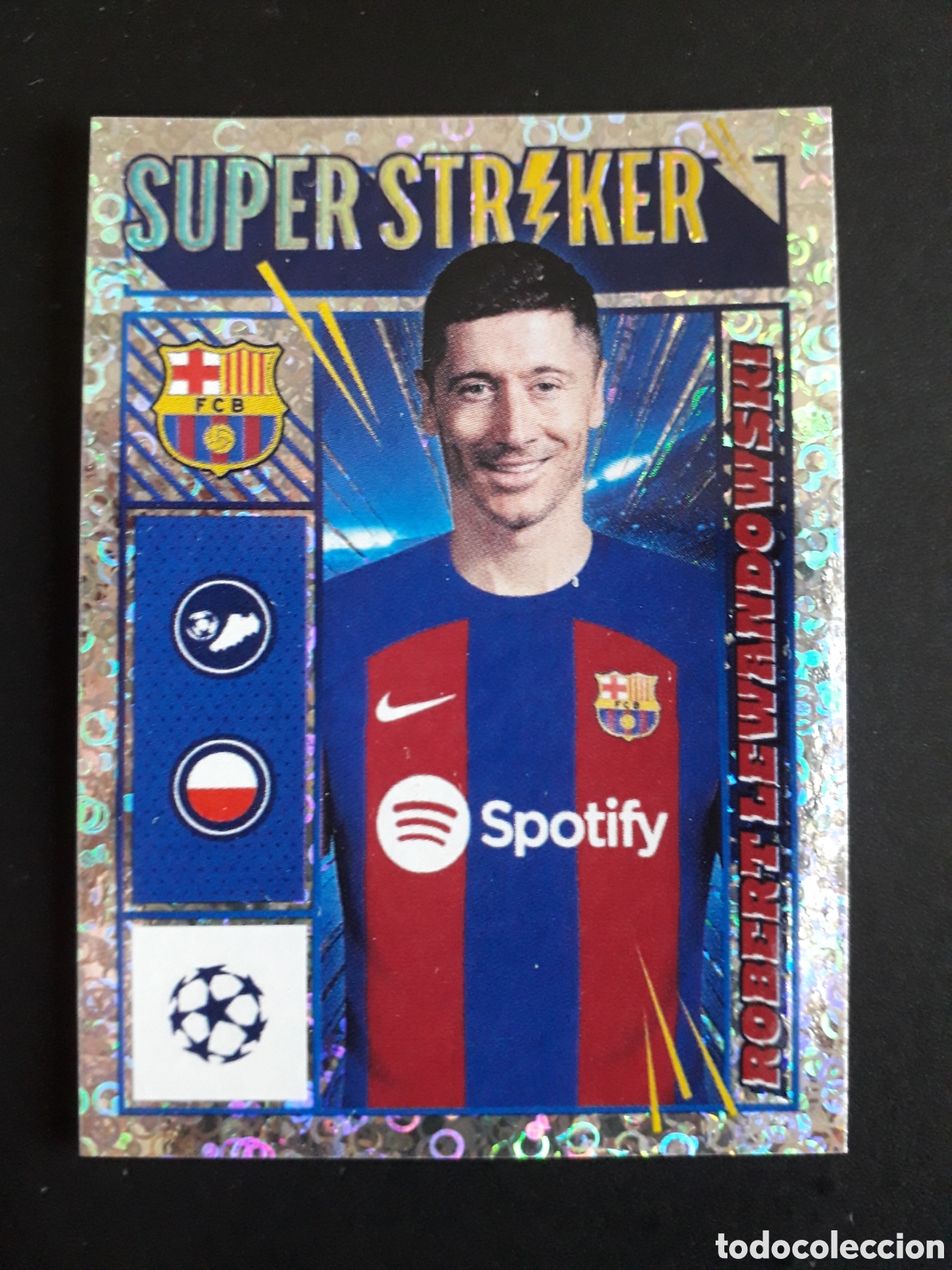 Cromos de f&uacute;tbol: LEWANDOWSKI FC BARCELONA N&deg; 136 UEFA CHAMPIONS LEAGUE SEASON TOPPS 23 24 2023 2024 PEDIDO M&Iacute;NIMO 3&euro;.