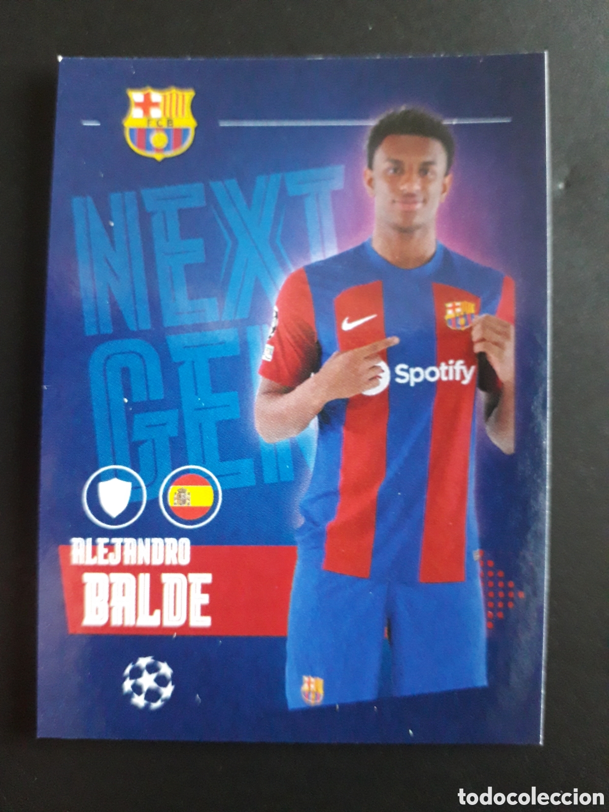 Fu&szlig;ball-Sticker: BALDE FC BARCELONA N&deg; 140 UEFA CHAMPIONS LEAGUE SEASON TOPPS 23 24 2023 2024 PEDIDO M&Iacute;NIMO 3&euro;