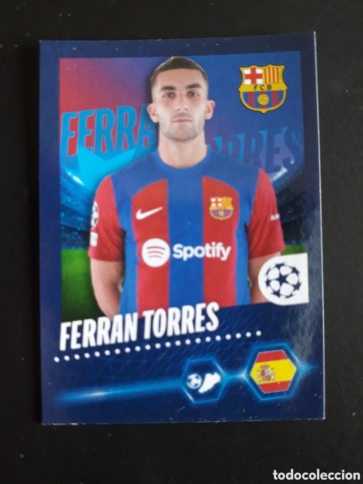 Cromos de f&uacute;tbol: FERRAN TORRES FC BARCELONA N&deg; 137 UEFA CHAMPIONS LEAGUE SEASON TOPPS 23 24 2023 2024 PEDIDO M&Iacute;NIM 3&euro;