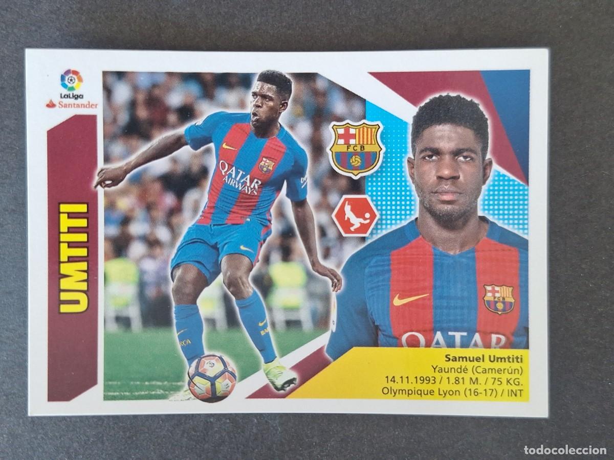 Cromos de f&uacute;tbol: UMTITI F. C. BARCELONA LIGA ESTE 2017 2018 17 18 NUNCA PEGADO SIN PEGAR