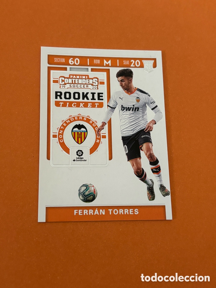 Cromos de f&uacute;tbol: Ferran Torres rookie ticket Panini Chronicles - Contenders Ferran Torres Valencia #RT-10