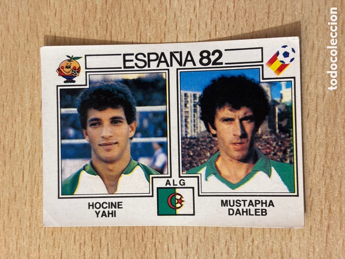 Cromos de f&uacute;tbol: # 107 Hocine Yahi - Mustapha Dahleb Argelia Mundial Espa&ntilde;a 82 sin pegar Panini