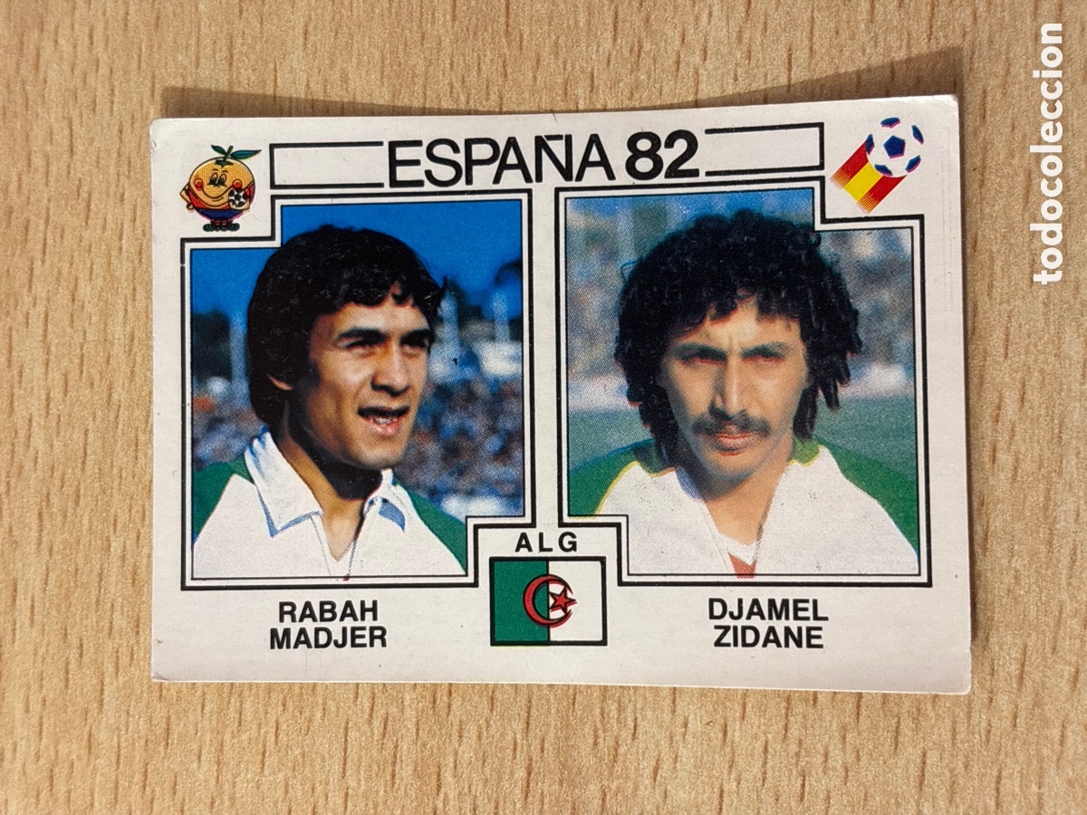 Cromos de f&uacute;tbol: # 108 Rabah Madjer - Djamel Zidane Argelia Mundial Espa&ntilde;a 82 sin pegar Panini