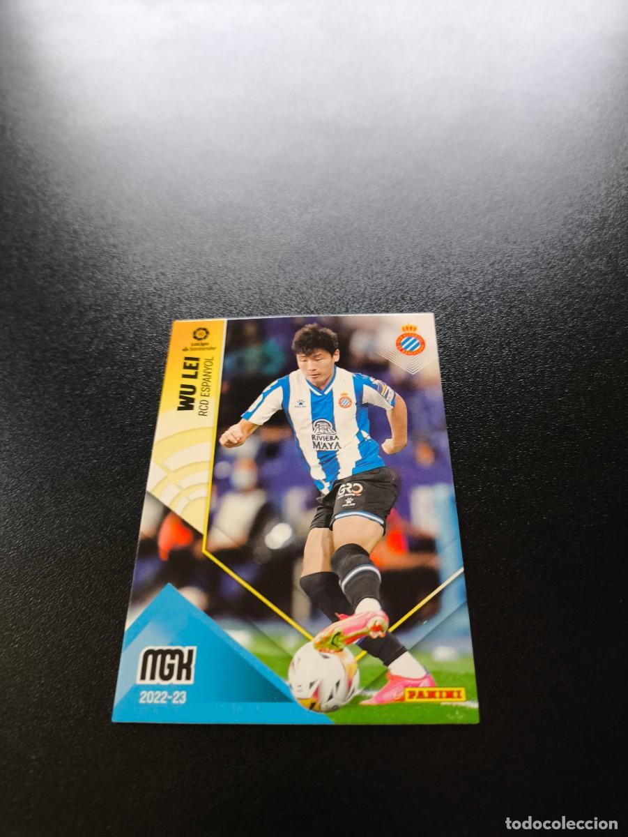 Fu&szlig;ball-Sticker: 169 Wu Lei ESPANYOL PANINI LIGA MEGACRACKS MGK 2022 2023 22 23 NO ESTE ADRENALYN
