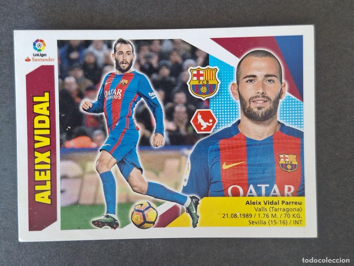 Fu&szlig;ball-Sticker: ALEIX VIDAL F. C. BARCELONA LIGA ESTE 2017 2018 17 18 NUNCA PEGADO SIN PEGAR