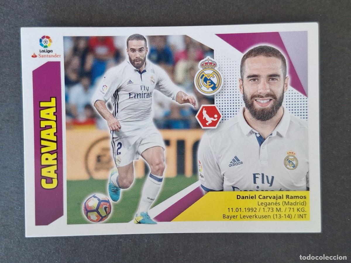 Fu&szlig;ball-Sticker: CARVAJAL REAL MADRID LIGA ESTE 2017 2018 17 18 NUNCA PEGADO SIN PEGAR