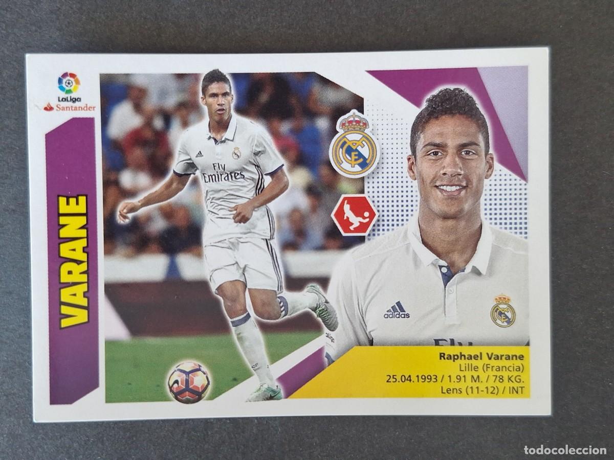 Cromos de f&uacute;tbol: VARANE REAL MADRID LIGA ESTE 2017 2018 17 18 NUNCA PEGADO SIN PEGAR