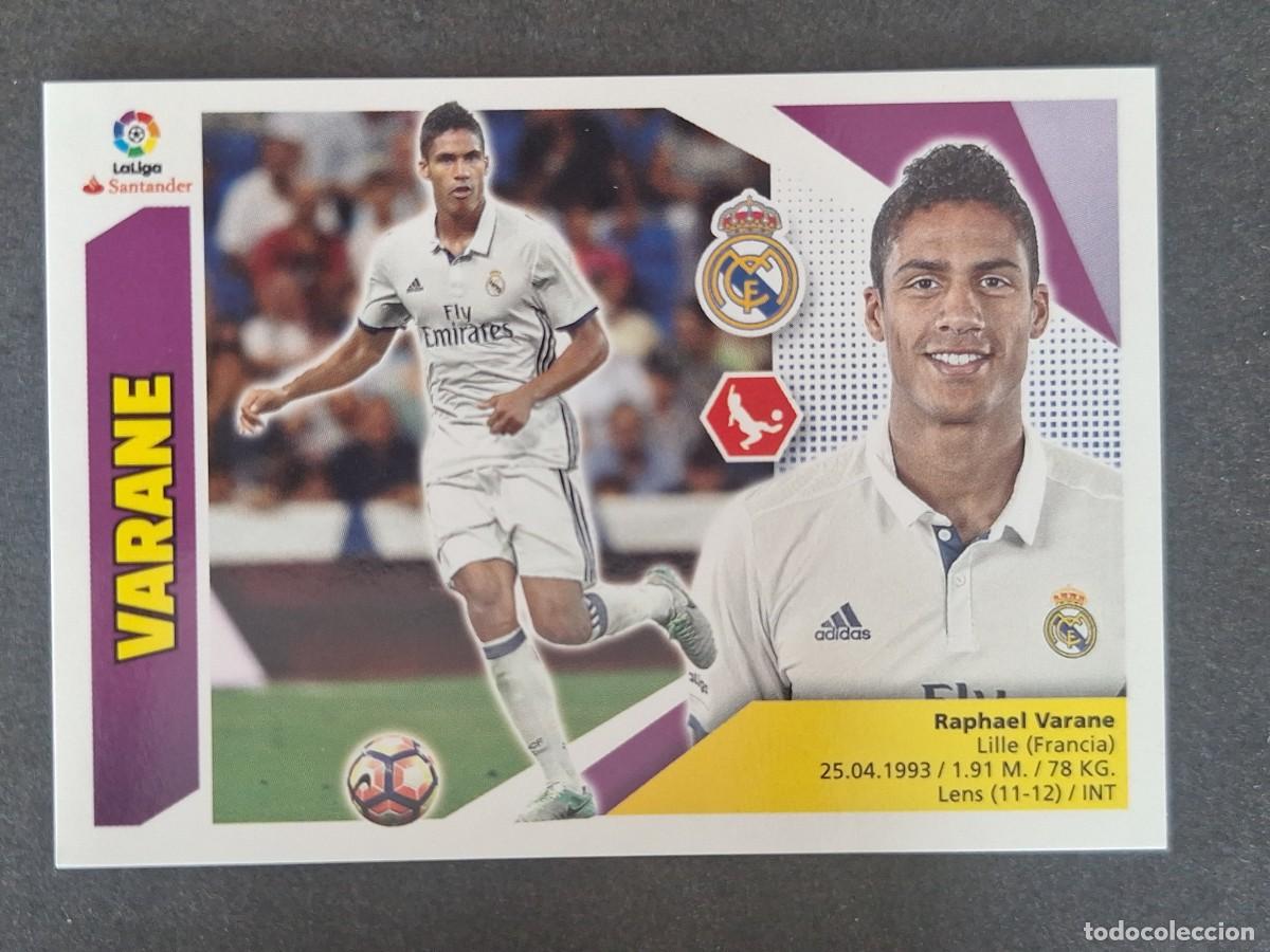 Cromos de f&uacute;tbol: VARANE REAL MADRID LIGA ESTE 2017 2018 17 18 NUNCA PEGADO SIN PEGAR