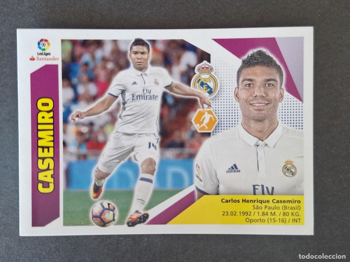 Cromos de f&uacute;tbol: CASEMIRO REAL MADRID LIGA ESTE 2017 2018 17 18 NUNCA PEGADO SIN PEGAR