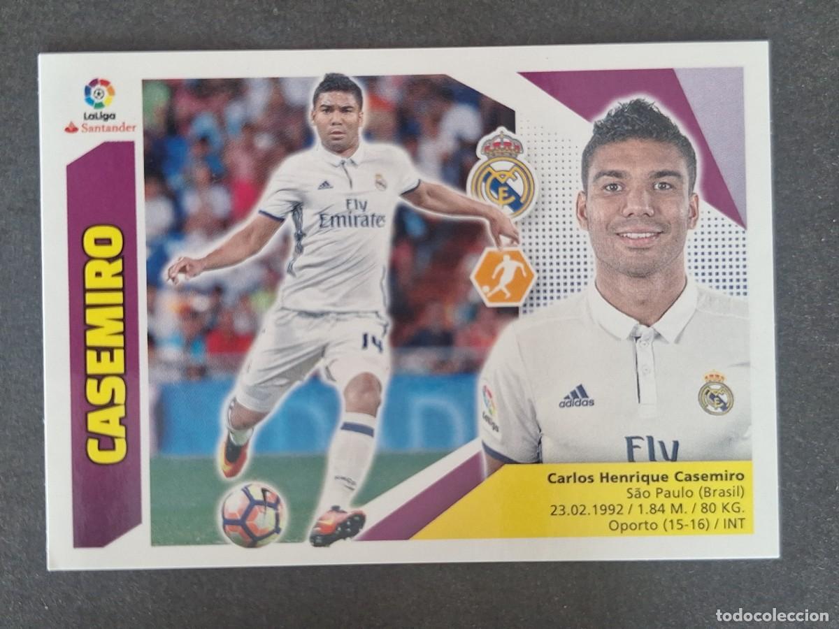 Cromos de f&uacute;tbol: CASEMIRO REAL MADRID LIGA ESTE 2017 2018 17 18 NUNCA PEGADO SIN PEGAR