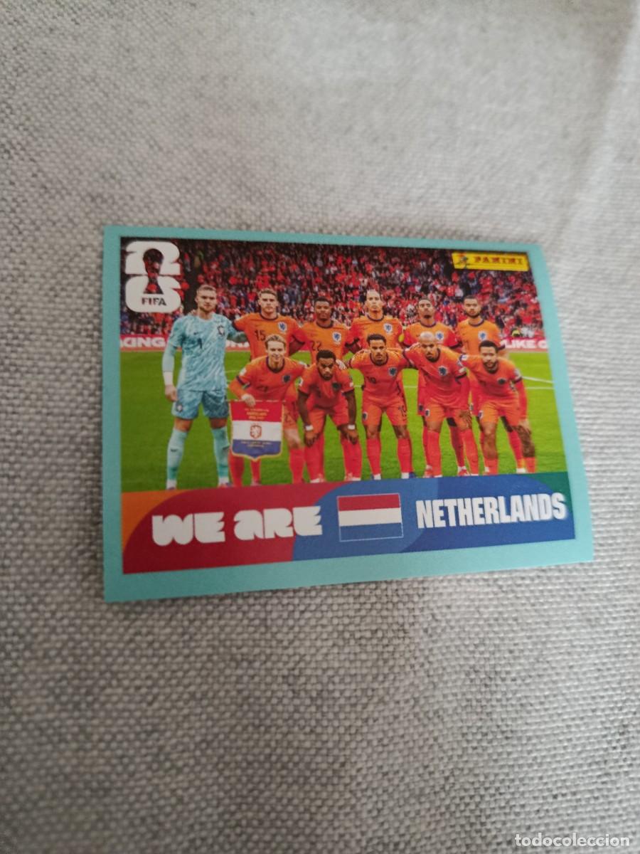Cromos de f&uacute;tbol: Mundial Estados Unidos-Mexico-Canad&aacute; 2026. 13- Alineaci&oacute;n. Pa&iacute;ses Bajos. Nunca pegado.