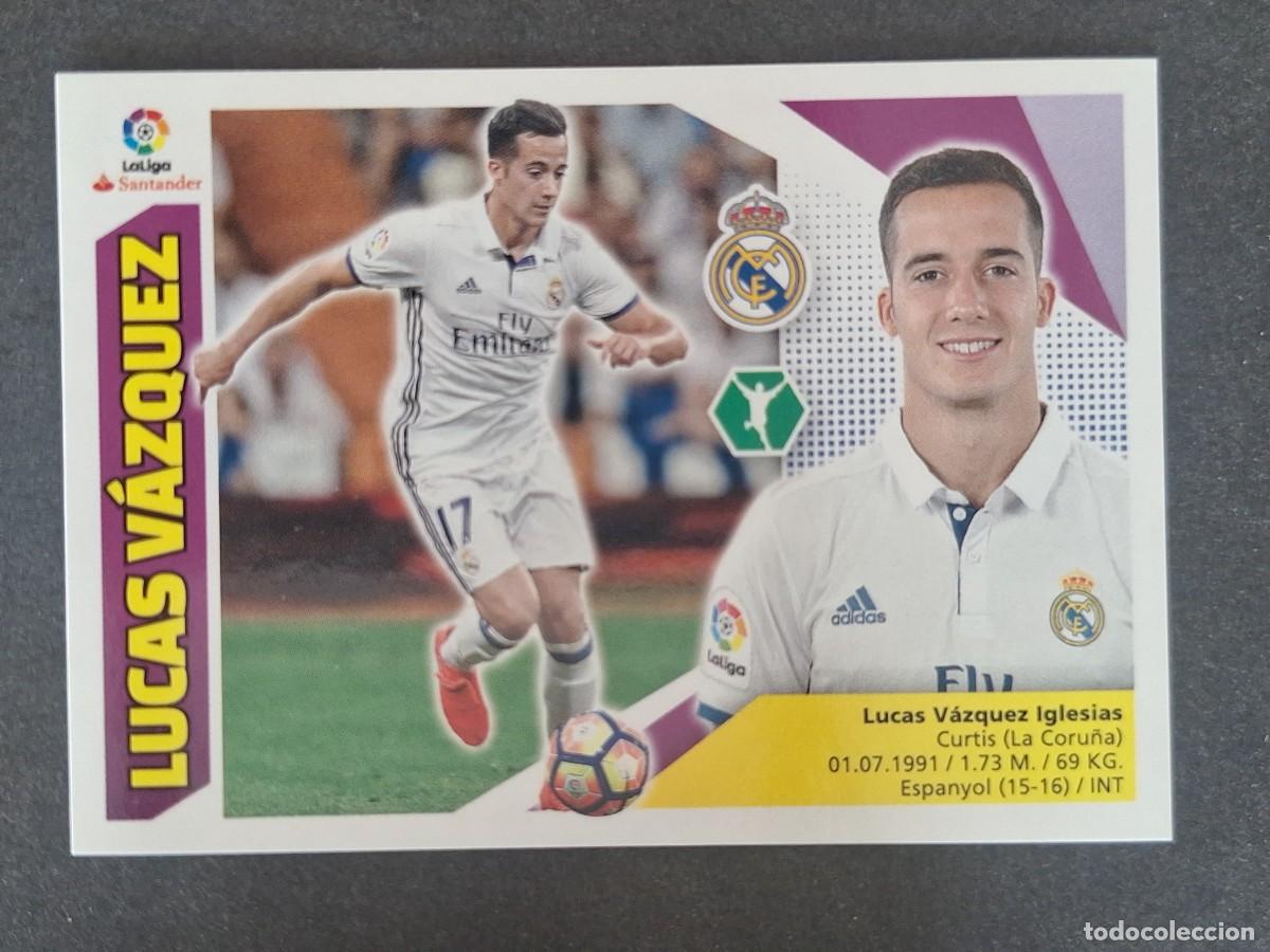 Fu&szlig;ball-Sticker: LUCAS VAZQUEZ REAL MADRID LIGA ESTE 2017 2018 17 18 NUNCA PEGADO SIN PEGAR