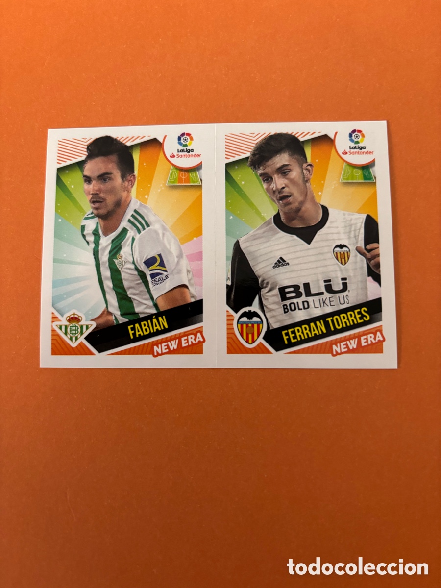 Football Stickers: NEW ERA 5 FERR&Aacute;N TORRES ROOKIE VALENCIA Y FABI&Aacute;N BETIS 18 19 ESTE 2018 2019 PANINI