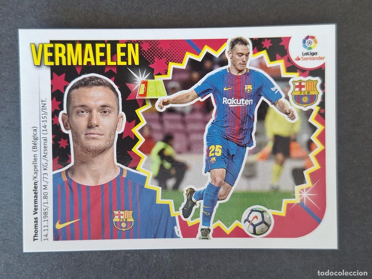 Football Stickers: VERMAELEN F. C. BARCELONA LIGA ESTE 2018 2019 18 19 NUNCA PEGADO SIN PEGAR