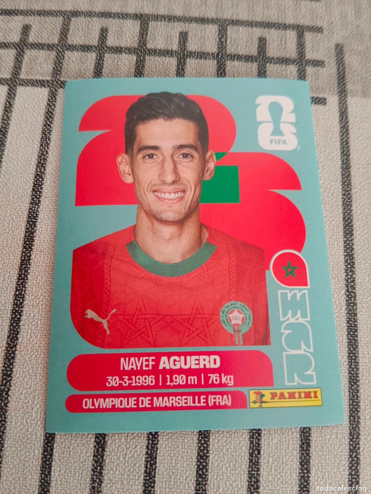Football Stickers: MUNDIAL 2026 ESTADOS UNIDOS USA MEXICO MEJICO CANADA MAR 6 MAR6 NAYEF AGUERD MARRUECOS FIFA