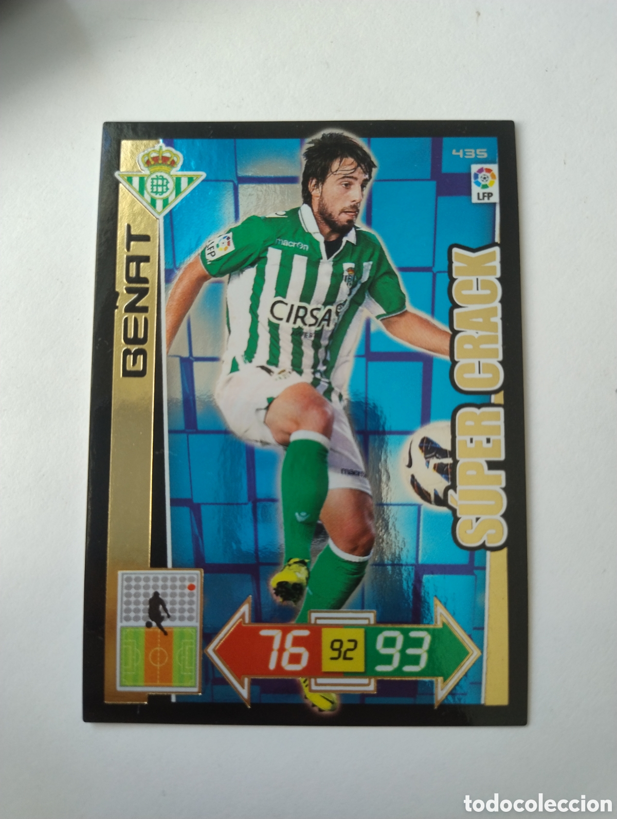 Football Stickers: 435 - Be&ntilde;at - Betis - Adrenalyn XL Liga 2012 - 2013 Super Crack