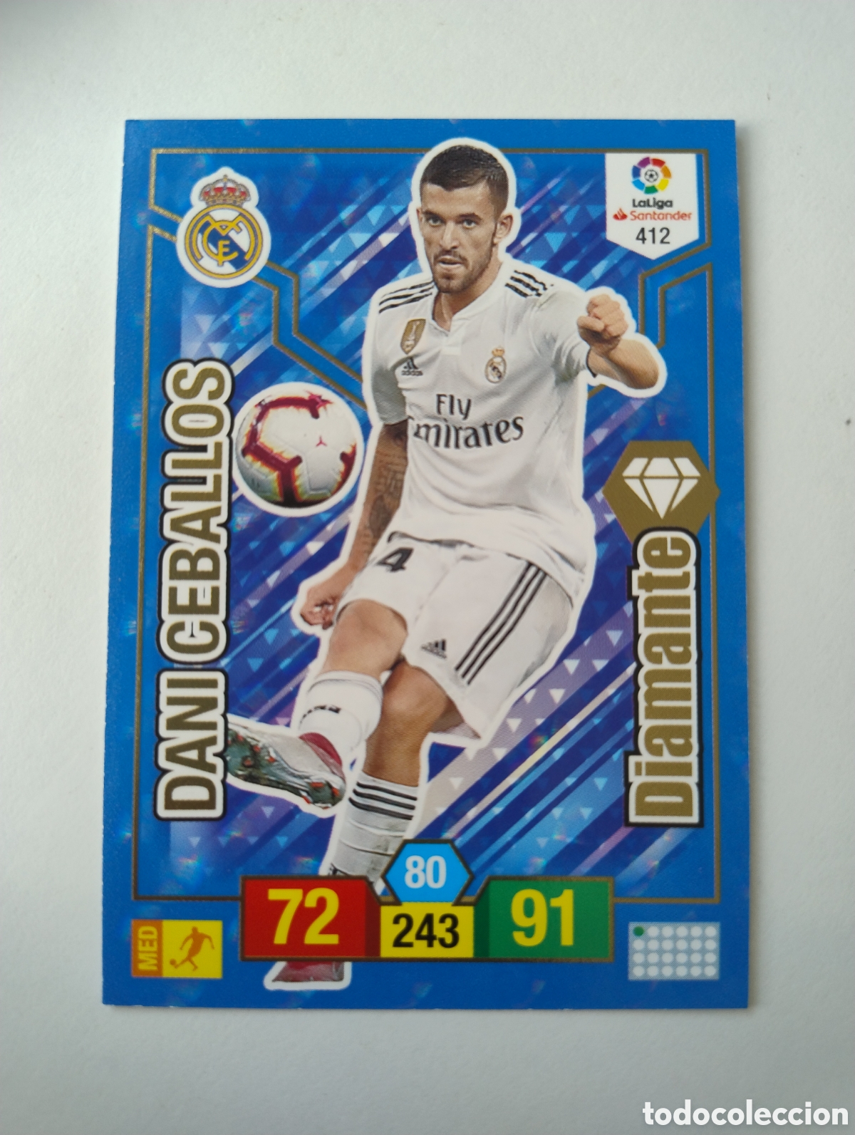 Figurine di Calcio: 412 - Dani Ceballos - Real Madrid - Adrenalyn XL Liga 2018 - 2019 Diamante