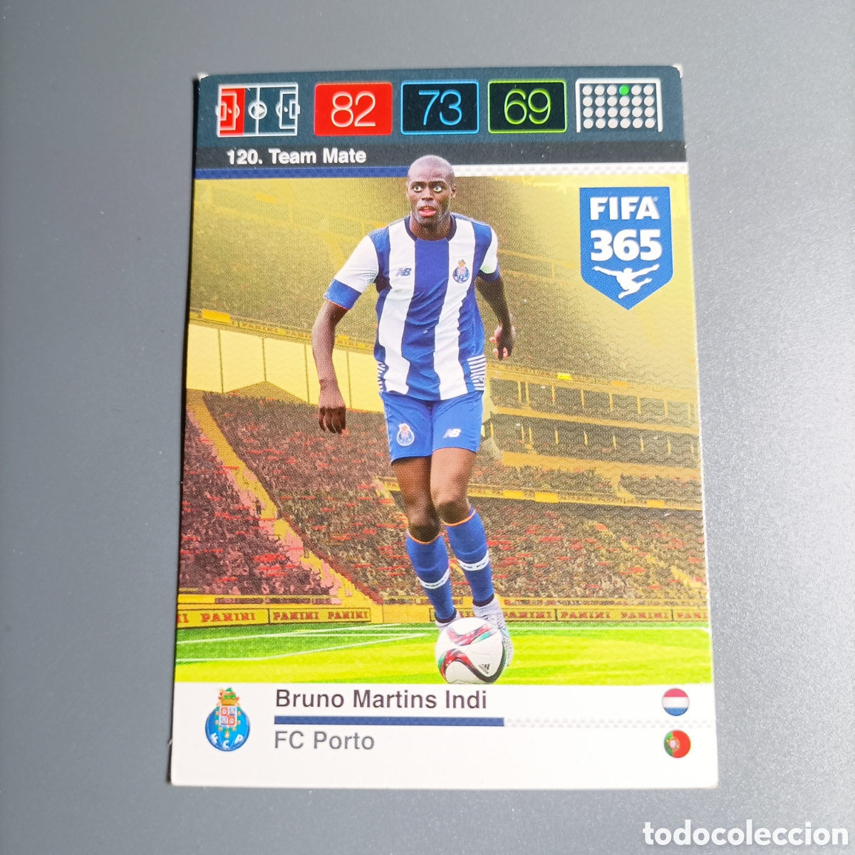 Figurine di Calcio: CARD ADRENALYN XL FIFA 365 PANINI 2016 (FC PORTO) №120 BRUNO MARTINS INDI