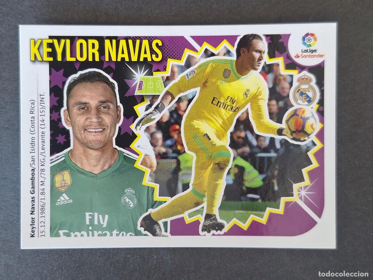 Cromos de Futebol: KEYLOR NAVAS REAL MADRID LIGA ESTE 2018 2019 18 19 NUNCA PEGADO SIN PEGAR