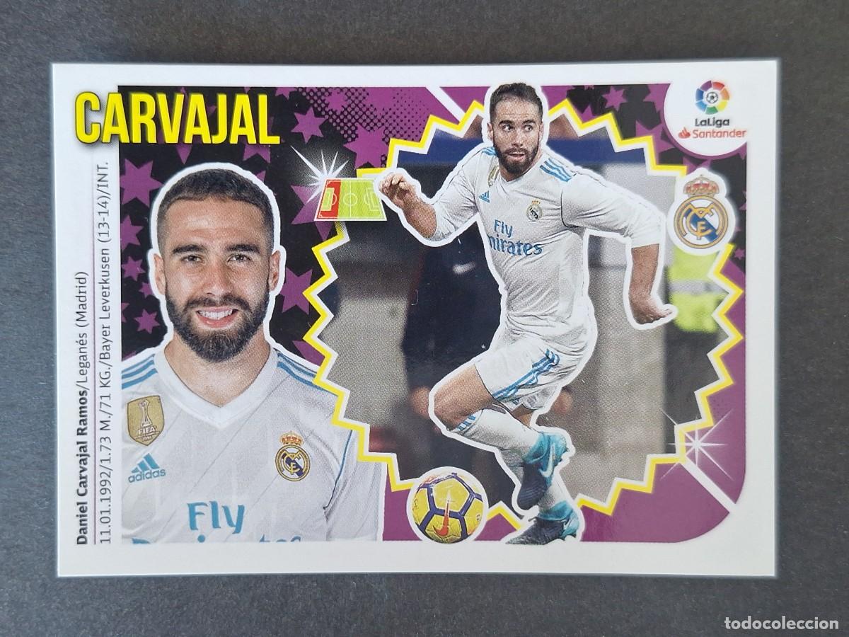 Cromos de Futebol: CARVAJAL REAL MADRID LIGA ESTE 2018 2019 18 19 NUNCA PEGADO SIN PEGAR