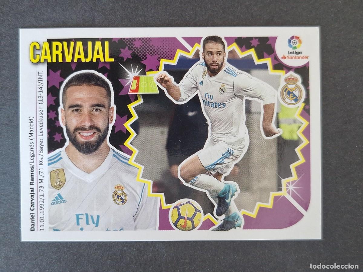 Cromos de Futebol: CARVAJAL REAL MADRID LIGA ESTE 2018 2019 18 19 NUNCA PEGADO SIN PEGAR