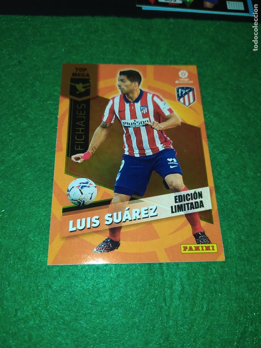 Football Stickers: EDICION LIMITADA MGK 2020 2021 TOP MEGA FICHAJES LUIS SUAREZ ATLETICO DE MADRID