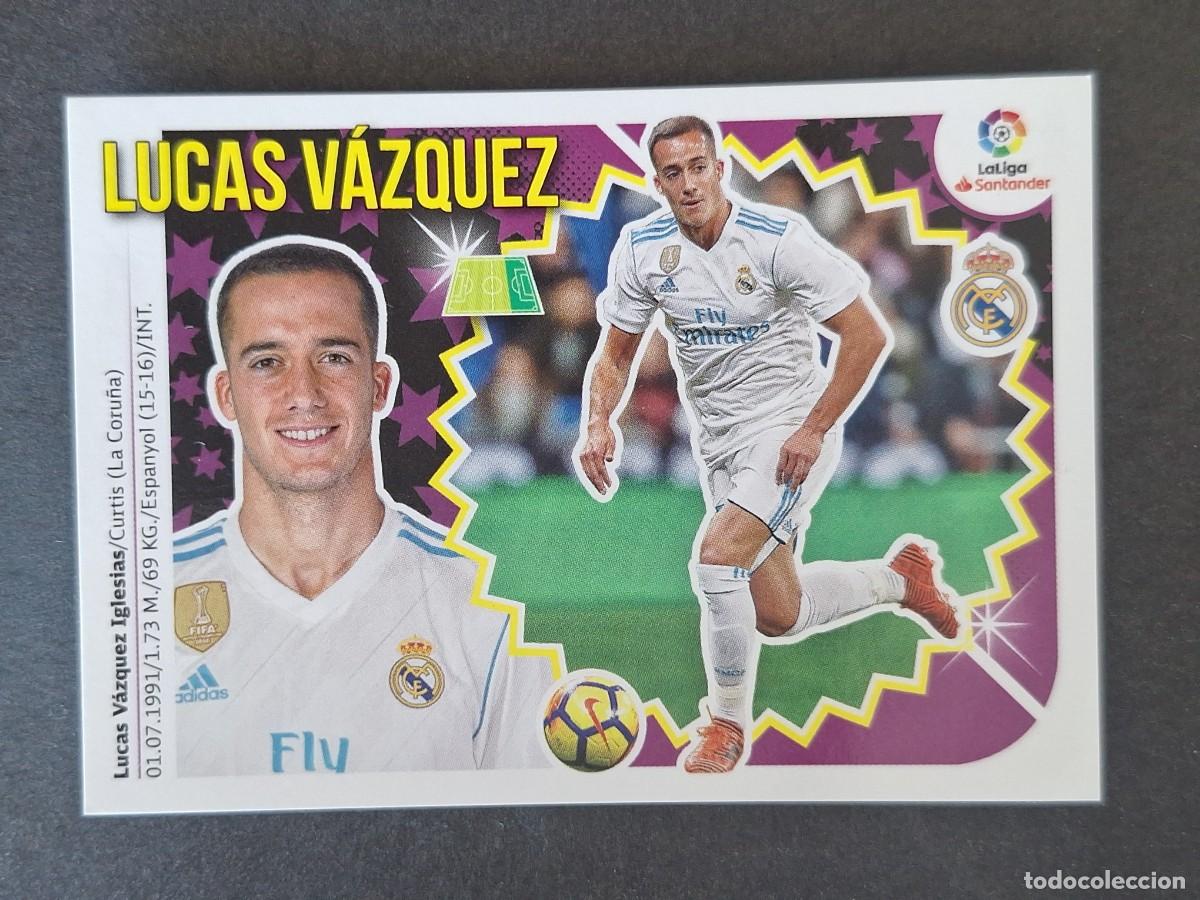 Cromos de f&uacute;tbol: LUCAS VAZQUEZ REAL MADRID LIGA ESTE 2018 2019 18 19 NUNCA PEGADO SIN PEGAR